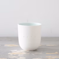 Handmade White Dot Minimalist Mug