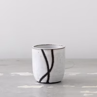 Handmade White Brushstroke Minimalist Mug
